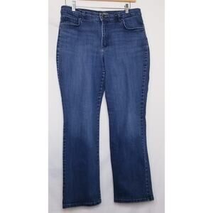 Lee Jeans Straight Leg Relaxed Fit Mid Rise Women's Blue Jeans Size 14
